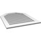 Ekena Millwork Octagonal Top Surface Mount PVC Gable Vent: Functional, w/ 3-1/2"W x 1"P Standard Frame, 30"W x 38"H GVPOT30X3801SF - alternate 4